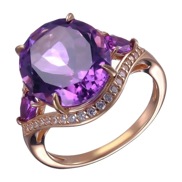 Серебряное кольцо с аметистом