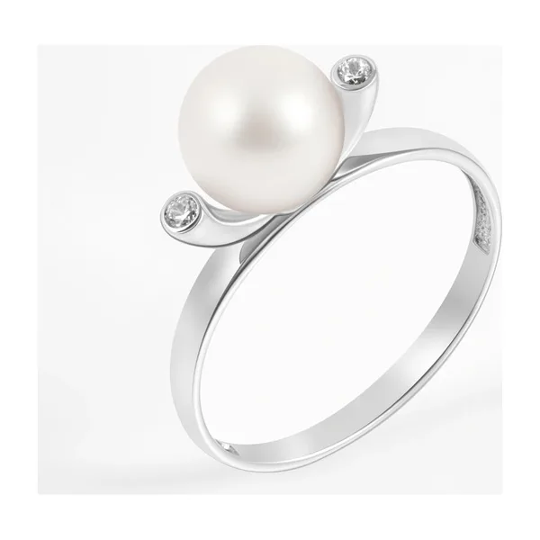 Кольцо из серебра с жемчугом и Swarovski — арт. 000-365563
