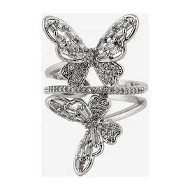 Серебристое кольцо с бабочками Herald Percy Poison Drop — модель ypw8889 — фото 2