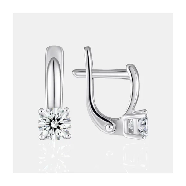 Серьги из серебра с фианитами — арт. 000-366238