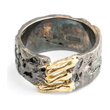 Черненое кольцо из серебра Volcanin power Kintsugi Jewelry Poison Drop — модель 83kp3vd — фото 2