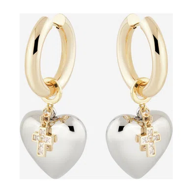 Серьги с серебристыми сердцами Mankaya с фианитами MANKAYA safina concept Poison Drop — модель 95skdcg — фото 2